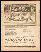 Woolwich Arsenal v Bristol City programme 23rd January 1909,