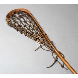 An early Hattersleys lacrosse stick circa 1920s,
with later,