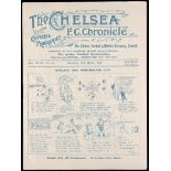 Nine Chelsea programmes season 1927-28,
Football League fixtures v Manchester City, Port Vale,