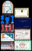 A collection of season tickets for AC Milan & FC Inter 1990s onwards,
many varying designs (a qty.