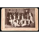 A carte-de-visite of the Seventh Australian Cricket Team to England in 1890,
printed legend beneath,