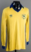 A yellow Arsenal No.14 substitute's jersey from the 1980 F.A.