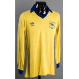 A yellow Arsenal No.14 substitute's jersey from the 1980 F.A.