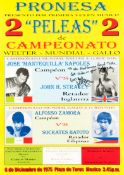 A rare boxing poster for John H Stracey's famous defeat of Jose "Mantequilla" Napoles to win the