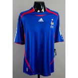 A Michel Platini signed replica France jersey,