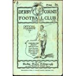 Derby County v Newcastle United programme 26th April 1930