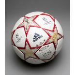 One of the official match balls used in the FC Inter v Bayern Munich Champions League Final at the