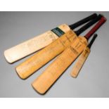 Four autographed cricket bats,
i) signed by the 1953 Australians plus Sussex, Northamptonshire,