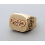An East Germany National Olympic Committee ring awarded to their gold medallist rower Kersten