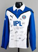 A team-signed Bath replica rugby shirt,