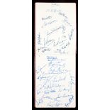 An autograph album compiled by the Kent cricketer Bryan Valentine in 1948 and including the