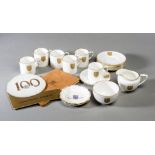 A Football Association coffee set,
Royal Worcester bone china, comprising six coffee cups & saucers,