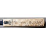 An official ECB Cricket bat signed by the England and New Zealand 2013 Test Series teams,