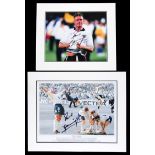 Two Paul Gascoigne signed colour photo prints,