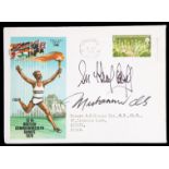 An Edinburgh 1970 Commonwealth Games postal cover signed by the heavyweight boxer Muhammad Ali and