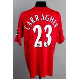 Jamie Carragher: a team-signed Liverpool No.