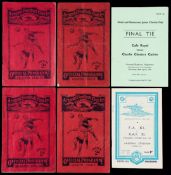 Programmes for six matches played at Highbury,