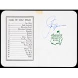 An Augusta National Golf Club scorecard signed by Jack Nicklaus in 1976,