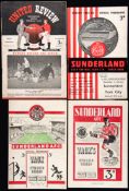 139 Sunderland programmes,
homes, season 1950-51 x 21, 51-52 x 6, 52-53 x 10 (1 a reserves),