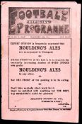 Liverpool v Preston North End programme 29th November 1919,