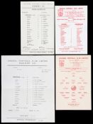 A collection of nine Arsenal single-sheet friendly home programmes,