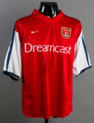 Giovanni van Bronckhorst: a signed red & white Arsenal No.