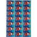 A complete collection of 17 uncut sheets of Futera NETnet Manchester United telephone cards