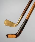 A scared-neck holly head golf club walking stick circa 1910,