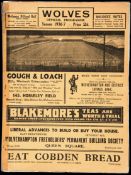 Wolverhampton Wanderers v Sunderland programme 6th March 1937,