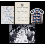 A group of memorabilia relating to the Football Association England 'B' Continental Tour in May