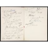 A signed Arsenal menu celebrating the 1932-33 Championship winning season,
held at the Cafe Royal,