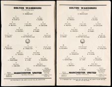 Two Bolton Wanderers v Manchester United 1958 F.A.