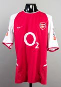 Patrick Vieira's red & white Arsenal No.4 jersey from the F.A.