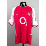 Patrick Vieira's red & white Arsenal No.4 jersey from the F.A.