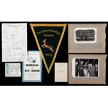 A collection of early 1960s rugby memorabilia,