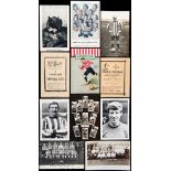 Nine Sunderland AFC postcards,
team-groups, player portraits,