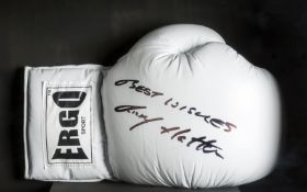 A Ricky Hatton signed boxing glove,