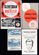 A collection of football programmes,