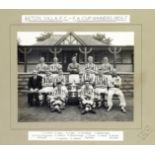 Aston Villa 1957 F.A. Cup winning team official b&w photograph.
by Albert Wilkes, 7 by 9in.