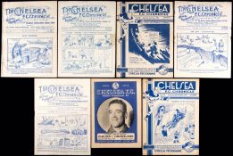 Seven Chelsea v Sunderland programmes,