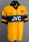 David Platt: a yellow & blue Arsenal No.