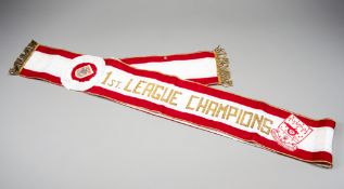 A sash worn by the Arsenal players befor