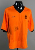 A Patrick Kluivert signed orange Holland