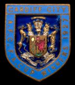 A gilt-metal & enamel Cardiff City 1927