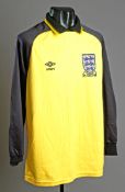 A yellow & black England Youth No.13 int