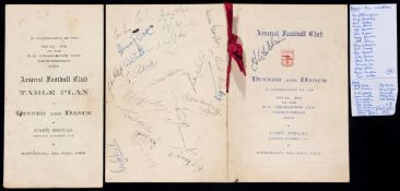 An autographed Arsenal 1952 F.A. Cup Fin