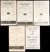 Five 1940s Sunderland programmes,