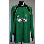 Neville Southall: a Torquay United goalkeeping jersey circa 1999,
green, long-sleeved,