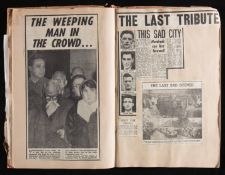 A large scrap book relating to the 1958 Manchester United Munich Air Disaster,