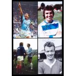 150 signed photographs of footballers 1950s-1980s,
6 by 4in.
